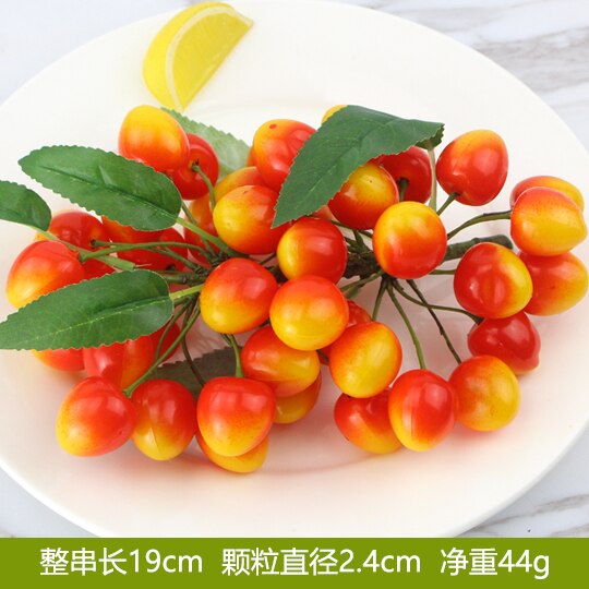 Artificial Decorations Fruits Simulation Litchi Longan Bayberry Orange String Tomatoes Model Party Decoration Miniatures Props: Rose Red