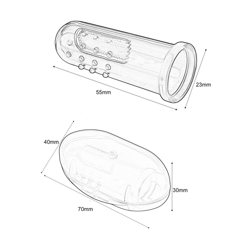 Baby Finger Zahnbürste 1Pcs Nützliche gesunde Infant Weiche Silikon Finger Zahnbürste Zähne Reinigung Gummi Massager Pinsel mit box