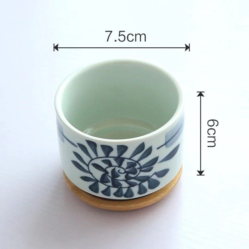 Ceramic Japanese Style Succulents Plants Container Office Bonsai Cactus Flower Pot Planter Home Garden Decor Ornaments: D