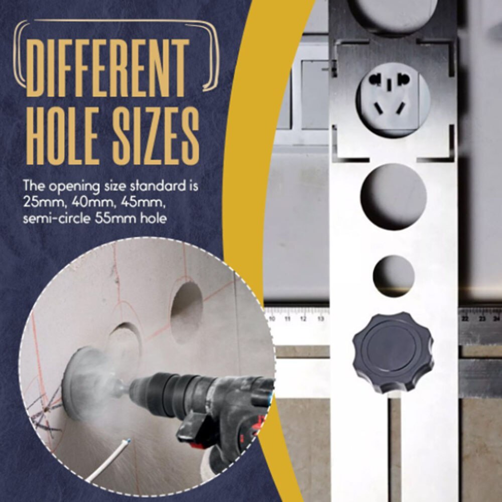 Portable Stainless Steel Hole Locator for Tiles Wood Plastics Drill Opening Convenient Tool Universal Punching Tool