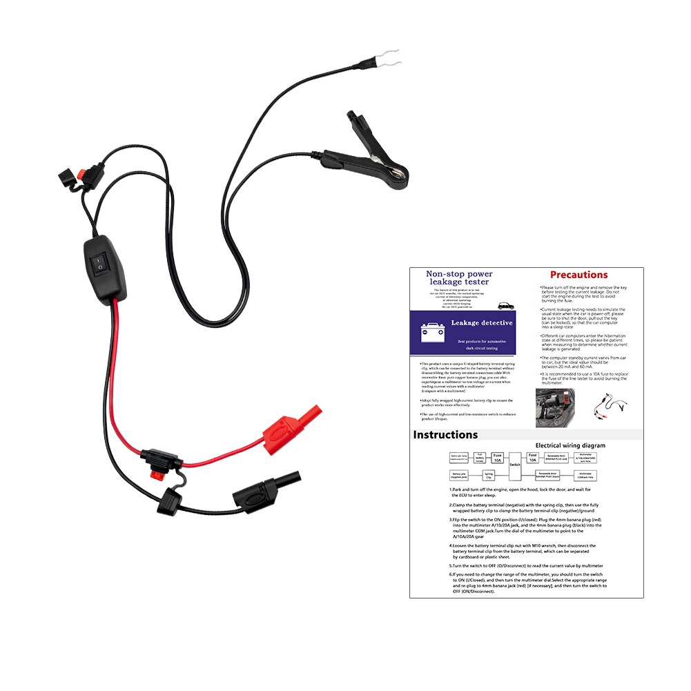 Parasitic Drain Tester Automotive Portable For Battery Durable Current Electricity Accessories Power Car Blade Fuses Probe