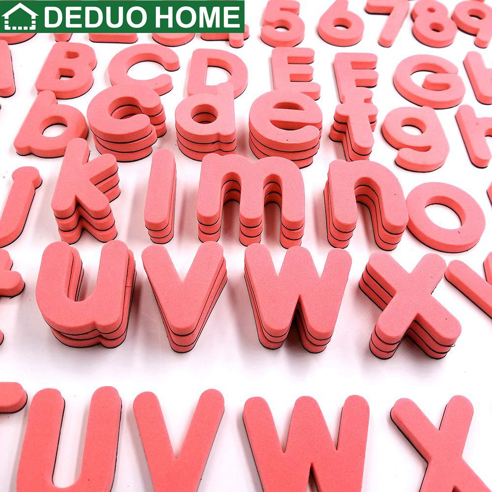 Magnetische Alfabet Nummers Decoratieve Ins Roze Foam Koelkast Stickers Kinderkamer Muur Decor Diy Engels Brief