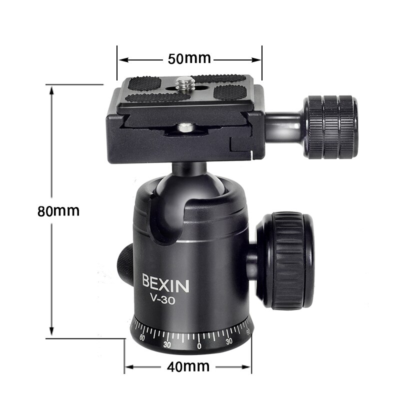 Awei W10 Camera Ball Head Video Dslr Statiefkop Mount Mini Balhoofd 360 Graden Roterende Panoramisch Hoofd Voor Statief Dslr camera