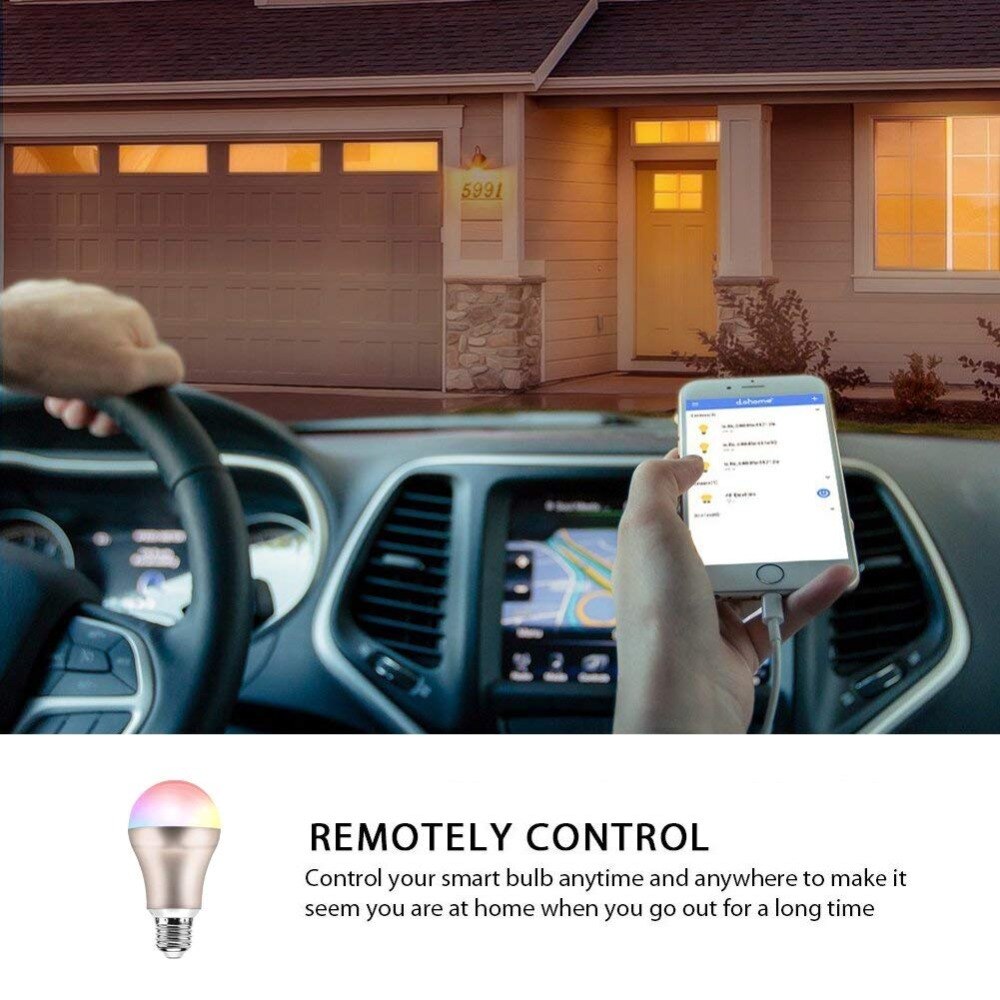 CR60 E27 Led Lamp Dimmer Wifi Slimme Lampen APP Afstandsbediening Wifi Lichtschakelaar Led RGBW Lamp B22 werkt Met Alexa