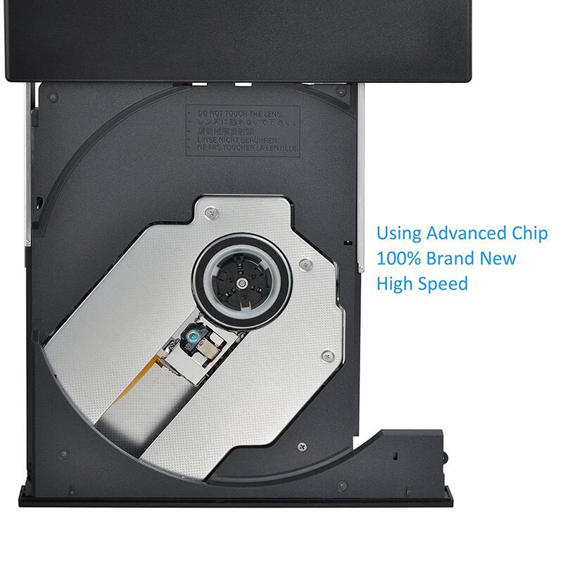Externe dvd-drive optische drive usb 2.0 cd rom-speler cd-rw-brander schrijver lezer recorder draagbaar voor laptop windows pc