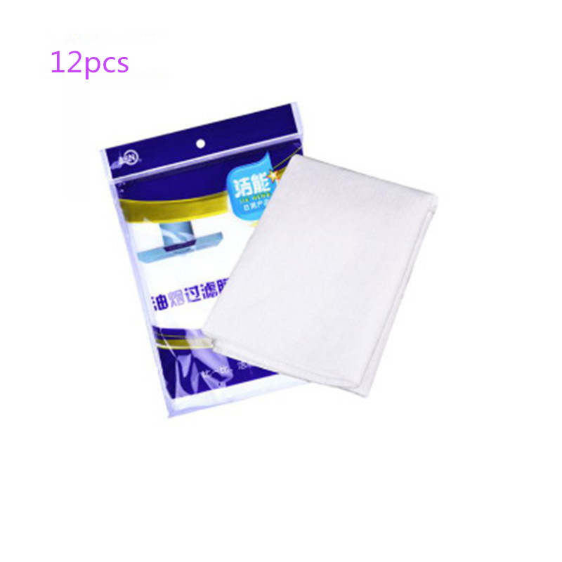 12pcs/set Universal Use Kitchen Absorbing Paper Non-woven Anti Oil Cotton Filters Cooker Hood Extractor Fan Filter Non-woven