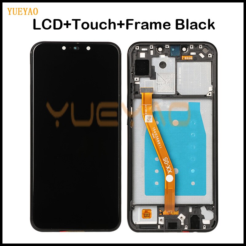 P Clever Plus Anzeige Für Huawei P Clever Plus LCD Anzeige Rahmen Touchscreen INE-LX1 LX2 Nova 3i Anzeige LCD bildschirm: LCD schwarz mit rahmen