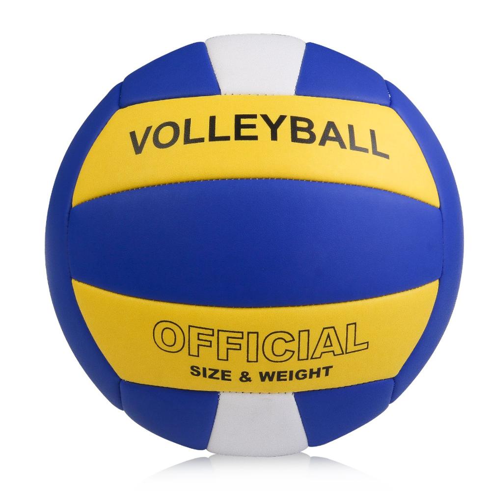 Pelota de voleibol de tamaño 5, pelota de voleibol de exteriores de interior suave para juego, entrenamiento de gimnasia, juego de playa, balón de voleibol