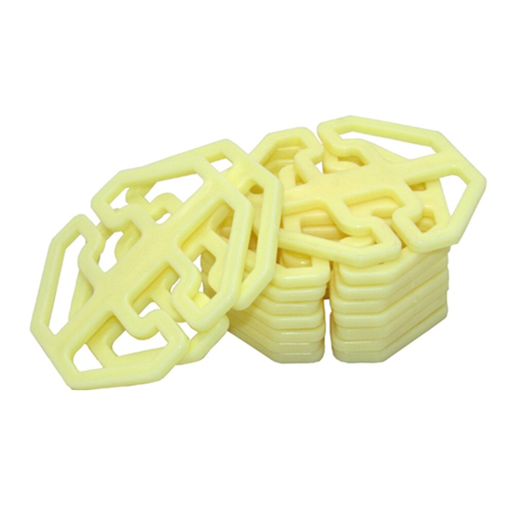 10 stk bilsetetrekk plommeplate metallkrok plastkort rask chuck plastfeste til setetilbehør: 10 stk beige