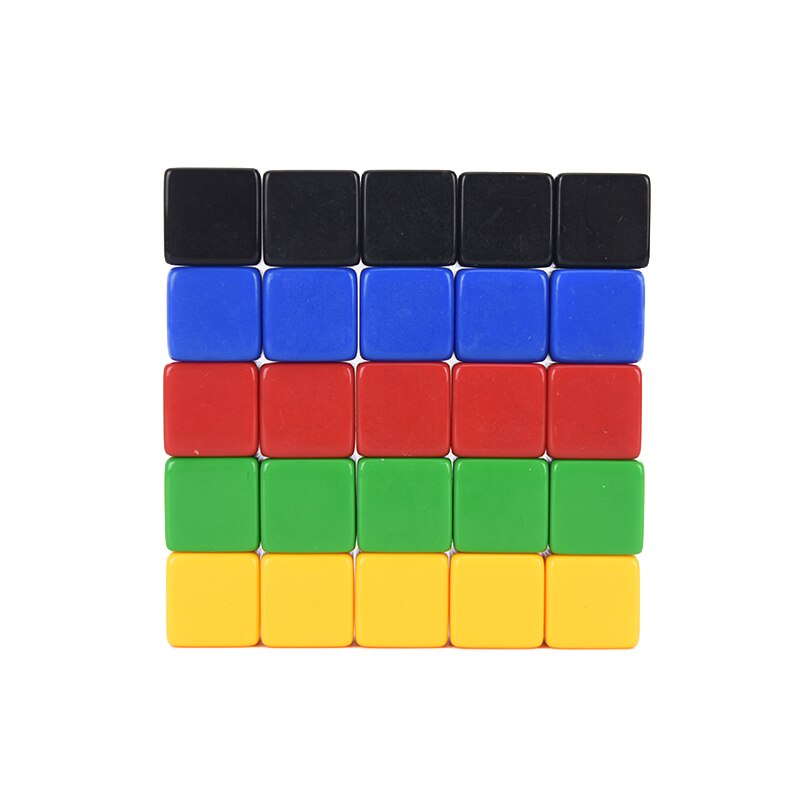 10 Stks/set Acryl Blokjes Blokken Blanco Dobbelstenen Buitenlandse Handel Producten 16Mm Vierkante Hoek Kleur Board Game Dice Vroeg onderwijs