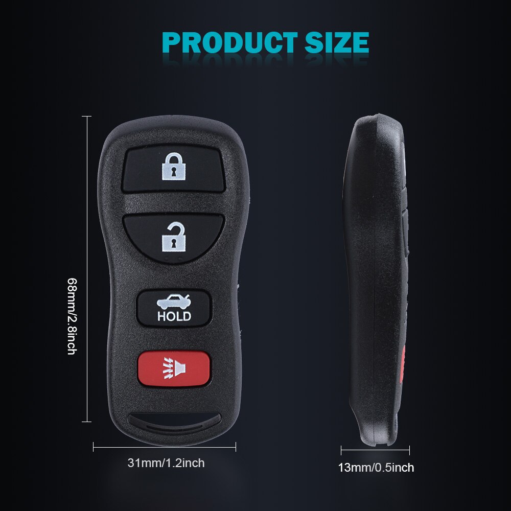 2pcs Car Remote Key Replacement Keyless Entry Auto Key Fob Control eps7489 For Nissan Kbrastu15 CWTWB1U758 car accessories