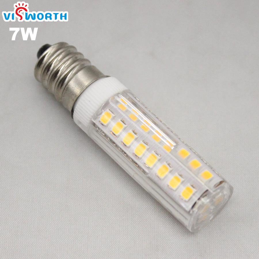 Bombilla Led de mazorca de maíz, foco E14 de 5W y 7W, SMD2835, Mini lámpara de araña de cristal transparente, luz colgante para refrigerador