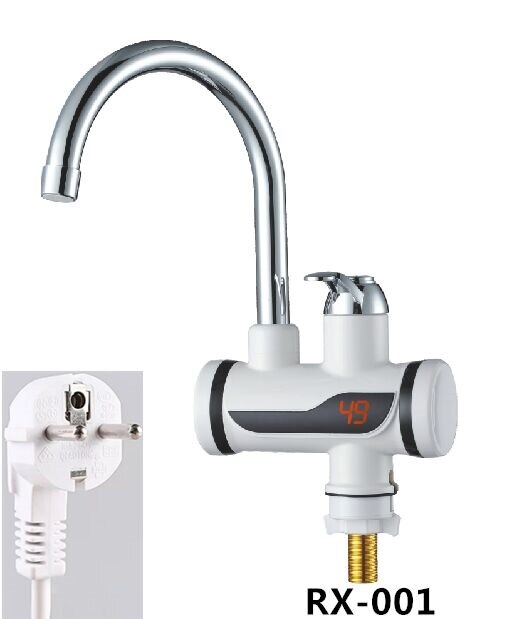 RX-002L,Electric Kitchen Water Heater Tap Instant Water Faucet Heater Cold Heating Faucet Tankless Instantaneous Water Heate: Under