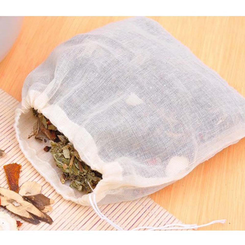 1pc store muslin-snøre genanvendelige opbevaringsposer til sæbeurter te krydderi kaffesæber husholdningsartikler 25*20cm holdbare