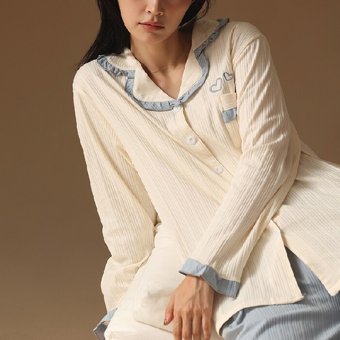 Zylioo Damespyjamaset, lang, voor lange vrouwen, zachte rekbare nachtkleding, loungewear met zakken, Lichtgrijs, Medium Extra Tall