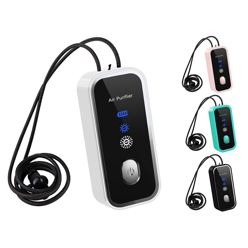 120 milioni di ioni negativi indossabili personali mini portatile 800MAH batteria collana auto appeso collo purificatore d'aria
