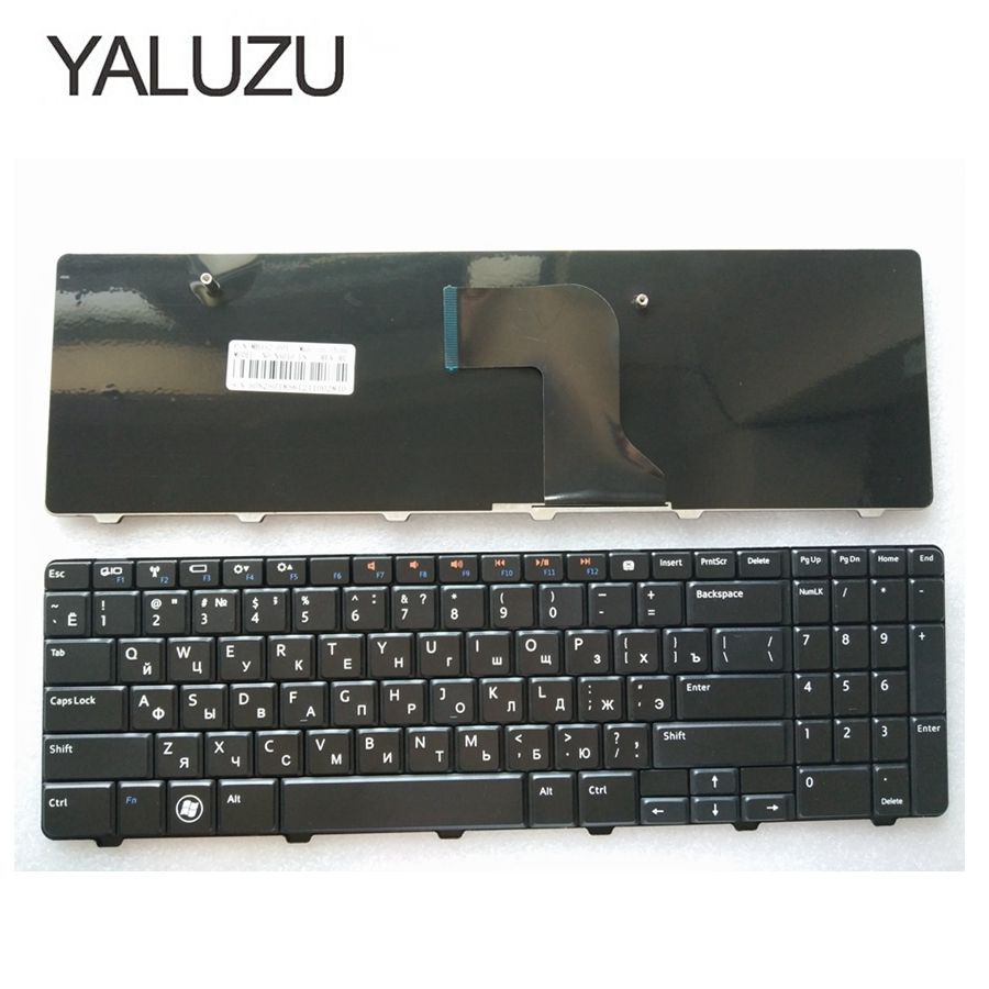 Yaluzu venäläinen kannettavan tietokoneen näppäimistö dellille  n5010 15r m5010 n5010d m501r ins 15vd-1318 1308 1316 ru layout musta värinäppäimistö