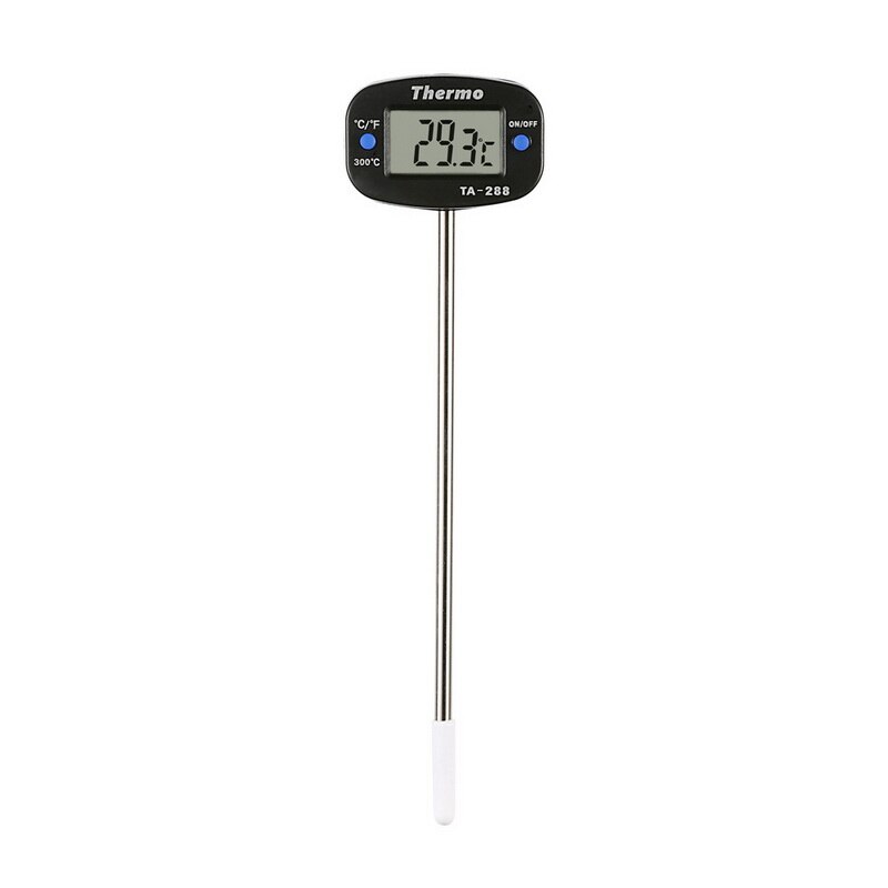 Kjøkken elektronisk umiddelbar digital termometer matlaging matte temperatur sonde verktøy bbq bake matte termometer: Svart
