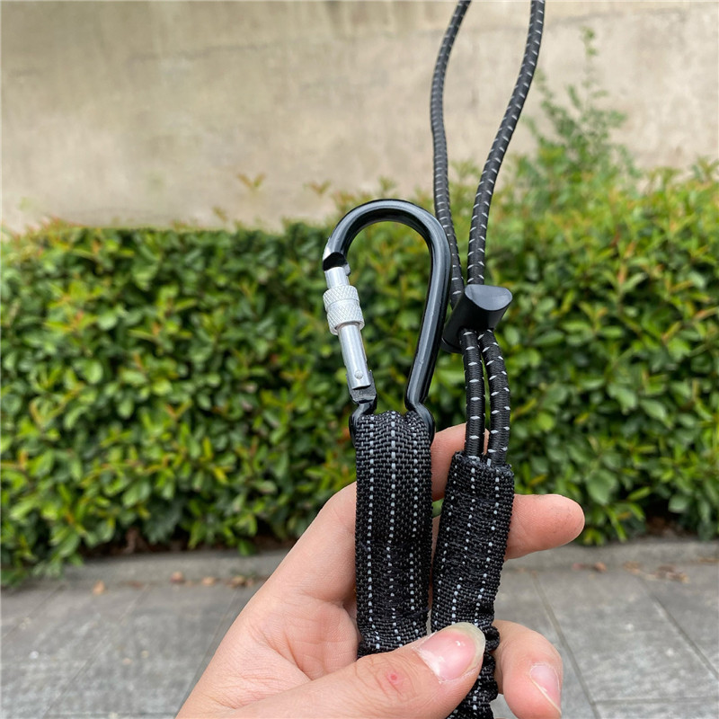 Cordón de herramienta de cuerda elástica de seguridad con mosquetón, trabajo de escalada, cuerda de seguridad anticaída, accesorios de escalada para trabajo aéreo