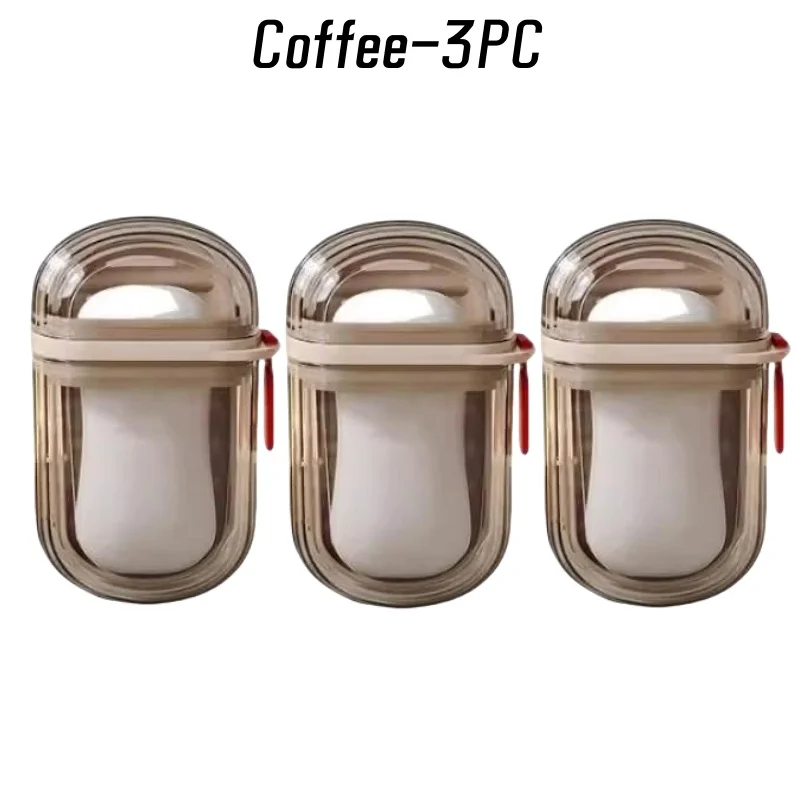 20 stk. bærbart såpeetui i plast til reise, oppvaskbrett, reisesåpeskål med avløp, bærbar såpeholder med lokk: Lys gul