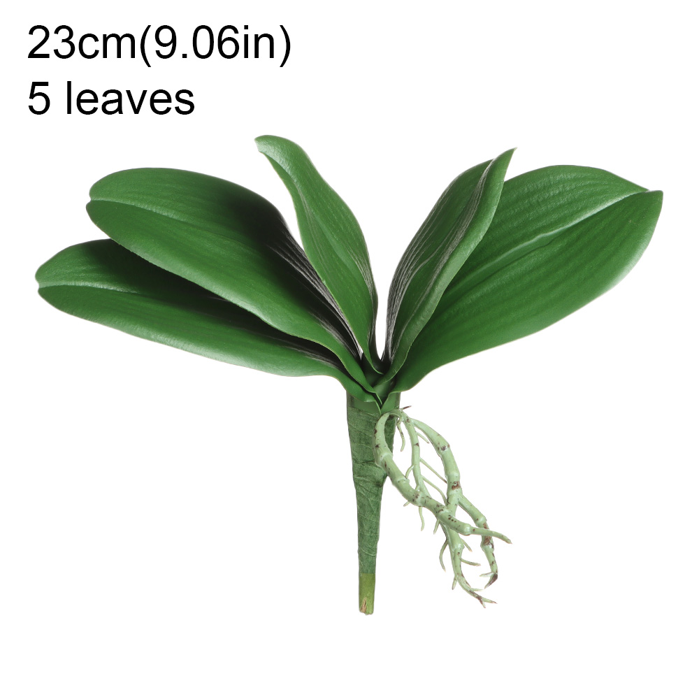 5/7/10 Real Touch Artificial Orchid Leaf Silicon Feel Leafs Butterfly Orchid Flower Home Decorative Grass Arrangements Plant: 3