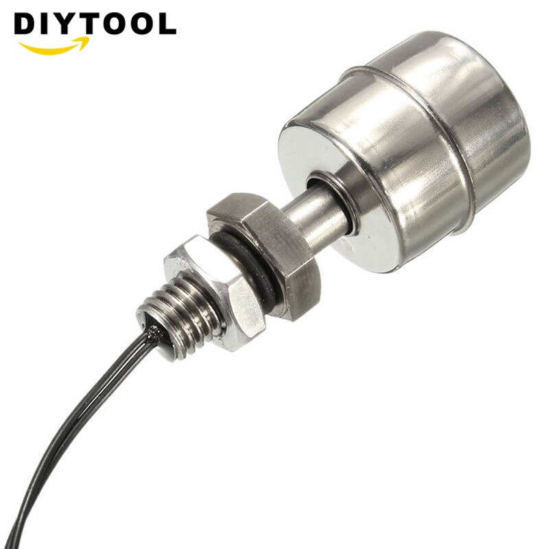 Stainless Steel Vertical Liquid Water Level Sensor Internal Float Switch 45mm Line 30CM