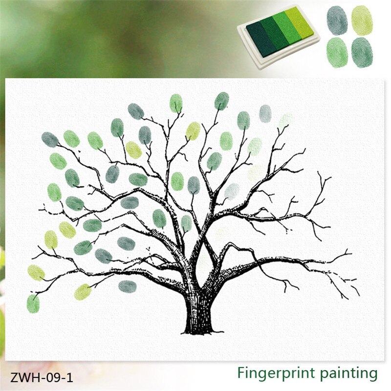 30*40cm Fingerprint Signature Guest Book for Wedding Party My First Holy Communion Sign Book Girls Boys Baptism No frame