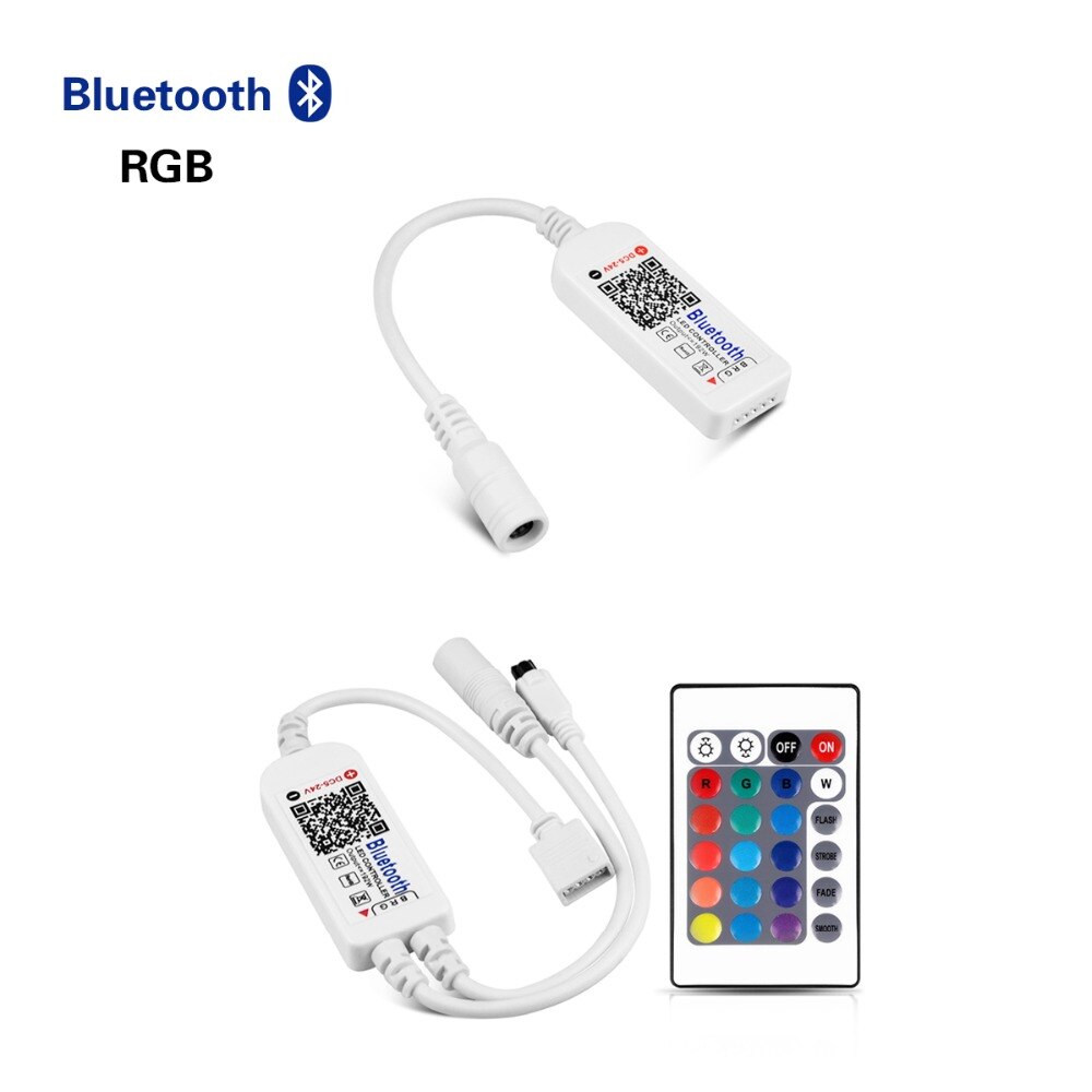 Magic home wifi bluetooth led rgbw / rgb controller  dc 5v 12v 24v android ios app 24 -toetsen ir-afstandsbediening controller voor ledstripverlichting