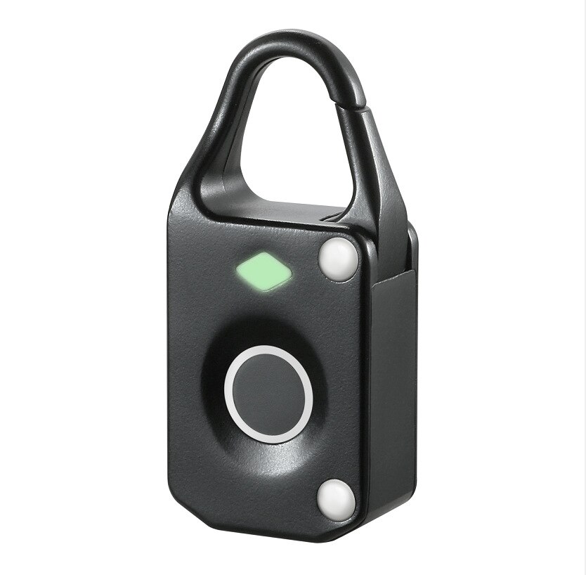 Ip65 vanntette digitale intelligente bluetooth hengelås smart fingeravtrykk hengelås: Svart