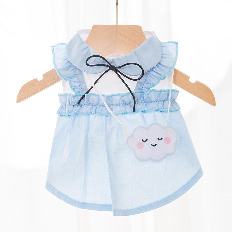 Kleine Daisy Huisdier Rok Lente En Zomer Dunne Gedeelte Pommeren Kleine Puppy Hond Teddy Rok Kat Kleding: Blauw / XL