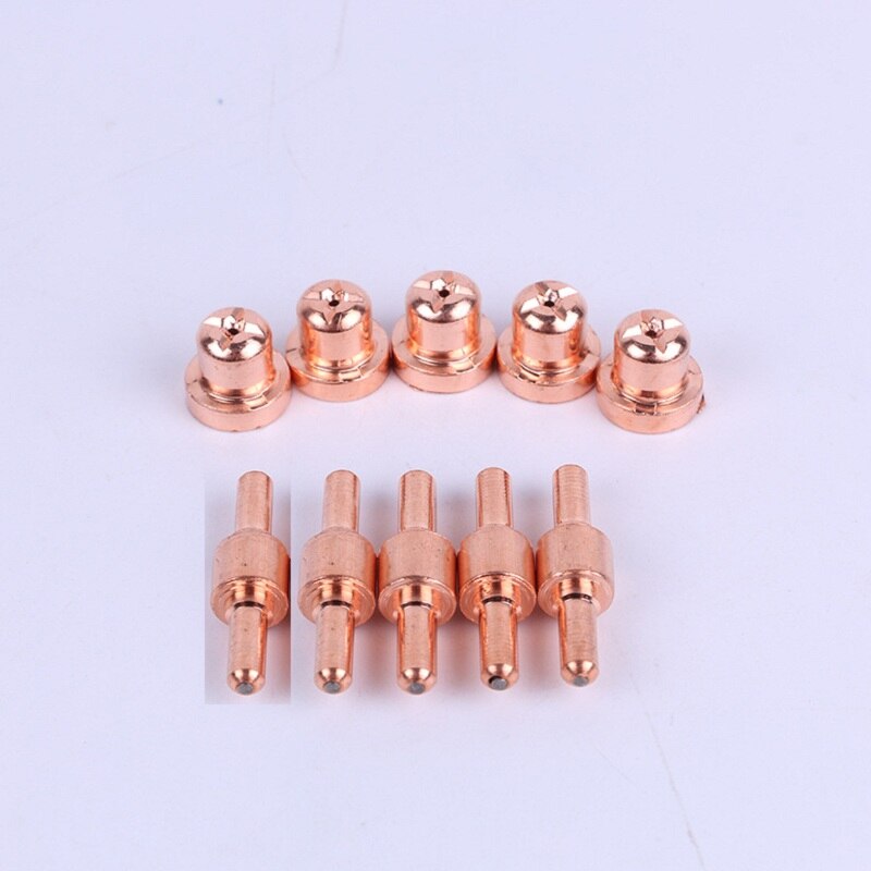 10Pcs long Plasma Tips Electrodes Fit PT-31 LG-40 Plasma Cutting Torch CUT40 CUT50 Welding Accessories Kit