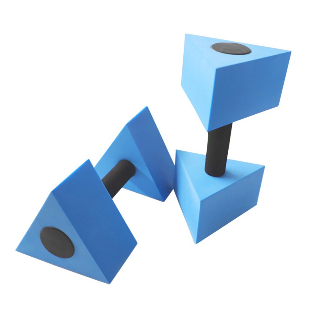 Haltère à flotteur d'eau triangulaire, 2 pièces, pour piscine, exercice aquatique: Blue