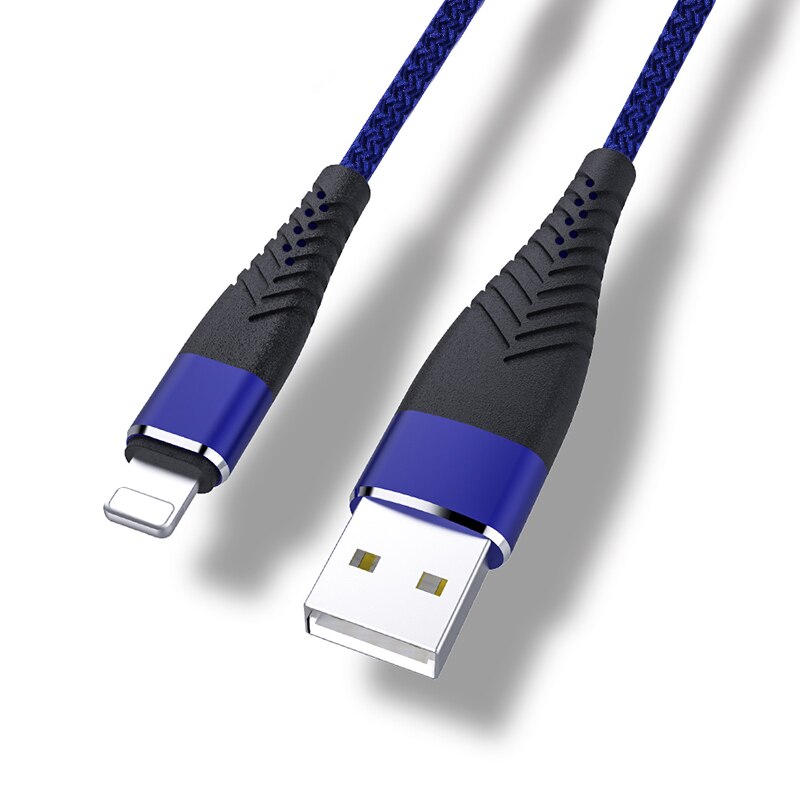 20cm 1m 2m 3m Data USB Charger Cable For iPhone X Xs Max XR 6 s 6s 7 8 Plus 5 5s SE iPad iOS Fast Charging Origin Long Wire Cord: Blue / 1m