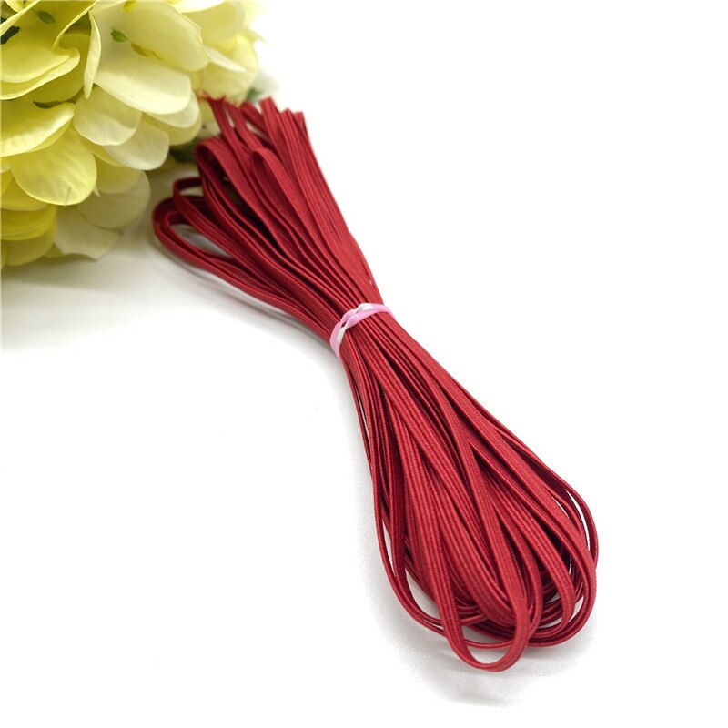 5Yards 3Mm Kleur Elastic Band Rope Rubber Hoofdband Lint Naaien Webbing Taille Schoenveter Diy Kleding Accessoires: 05
