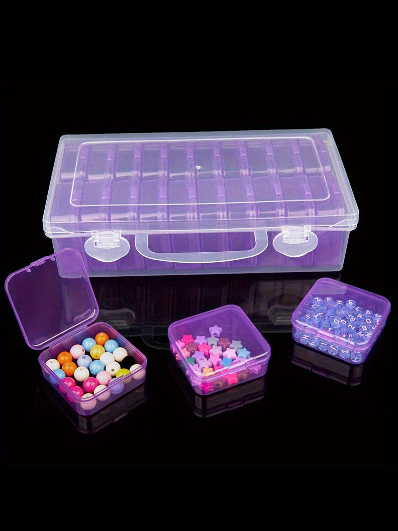 1 sarja  of 20- lokeroa värikäs läpinäkyvä muovinen säilytyslaatikko, monikäyttöinen rautakauppatyökalujen säilytyslaatikko: Violetti