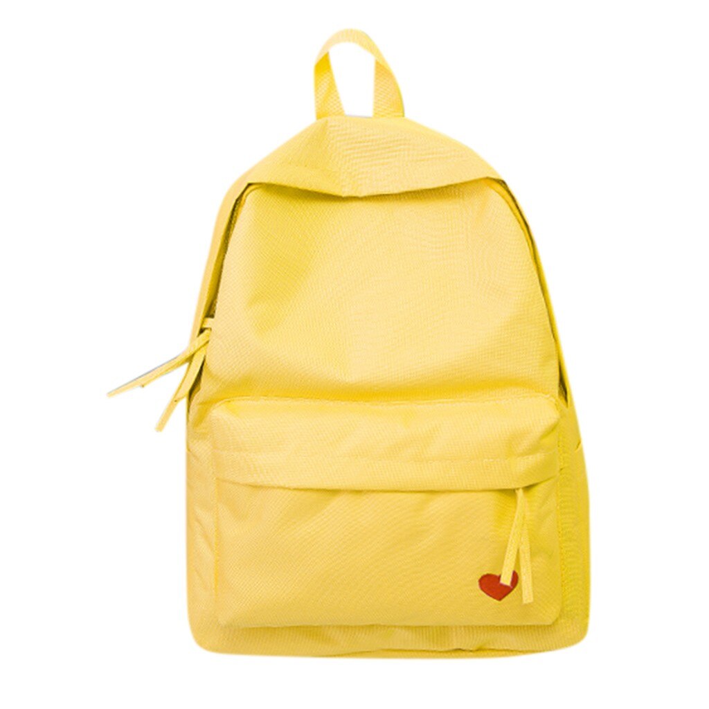 Borsa di tela Moda zaino Esterno delle Donne di Colore Solido Multi-Funzione Sacchetto di Spalla Dello Zaino mochilas escolares # j4s: Yellow 