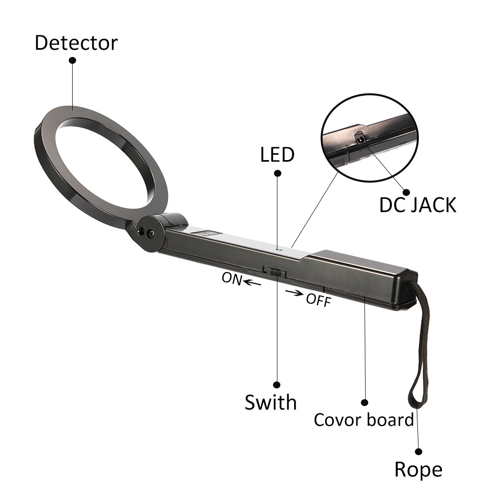 TS-80 Handheld Portable Metal Detector Foldable High Sensitivity Metal Detecting Tool underground metal detector