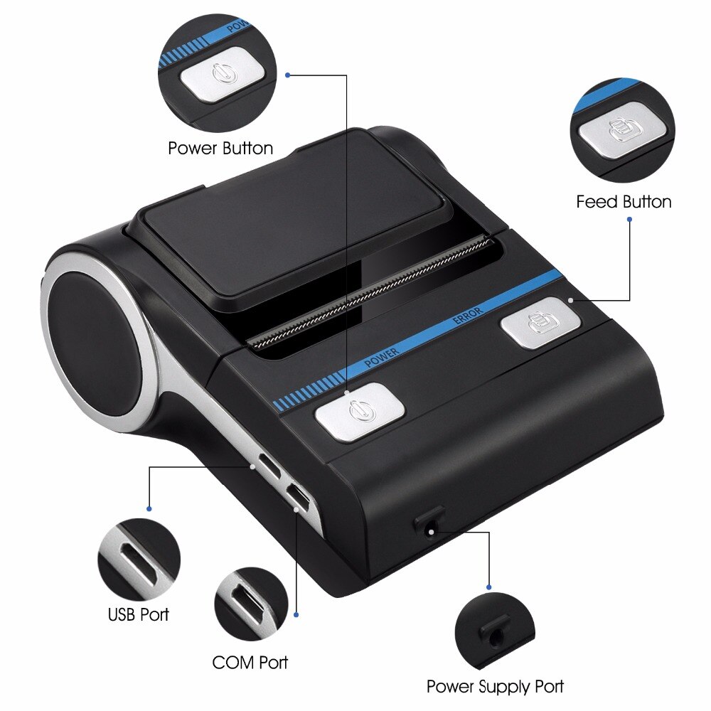 Étape MHT-P8001 80mm imprimante thermique Bluetooth Android ios POS reçu imprimante imprimante imprimante