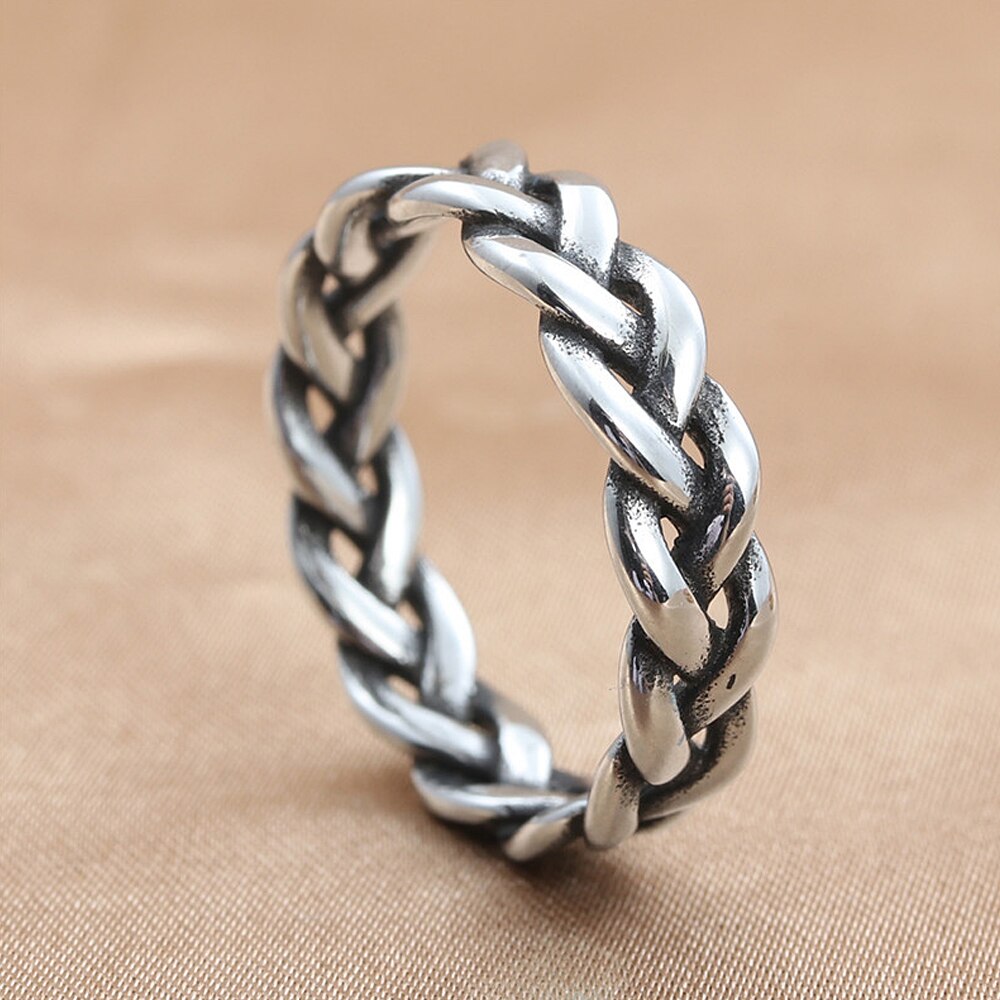 Bague alliance fine pour femme en acier inoxydable