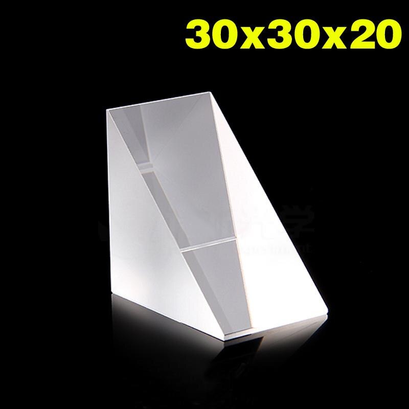 30x30x20mm Optical Glass Prisms Triangular Lsosceles Right Angle K9 Prisms Lens Optics