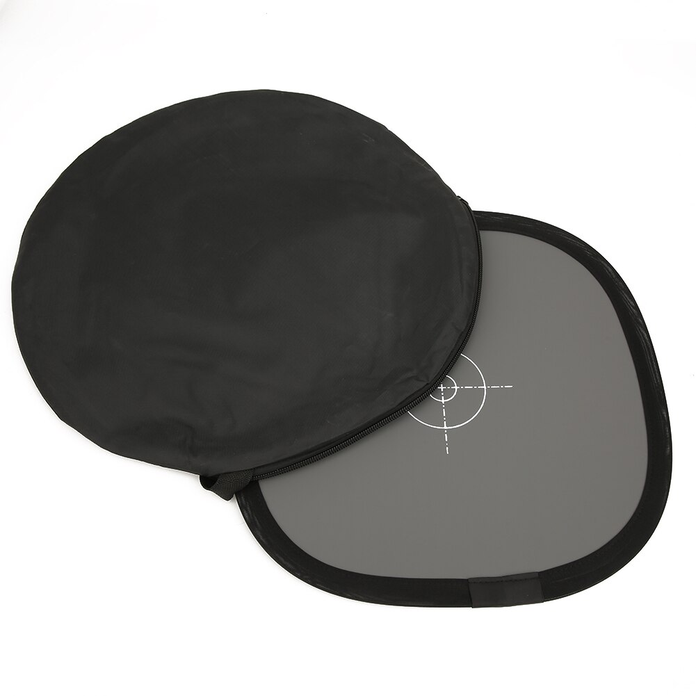 Tarjeta de equilibrio de 30cm, portátil, 18 por ciento, gris, blanco, doble cara, placa reflectora para cámara Digital SLR