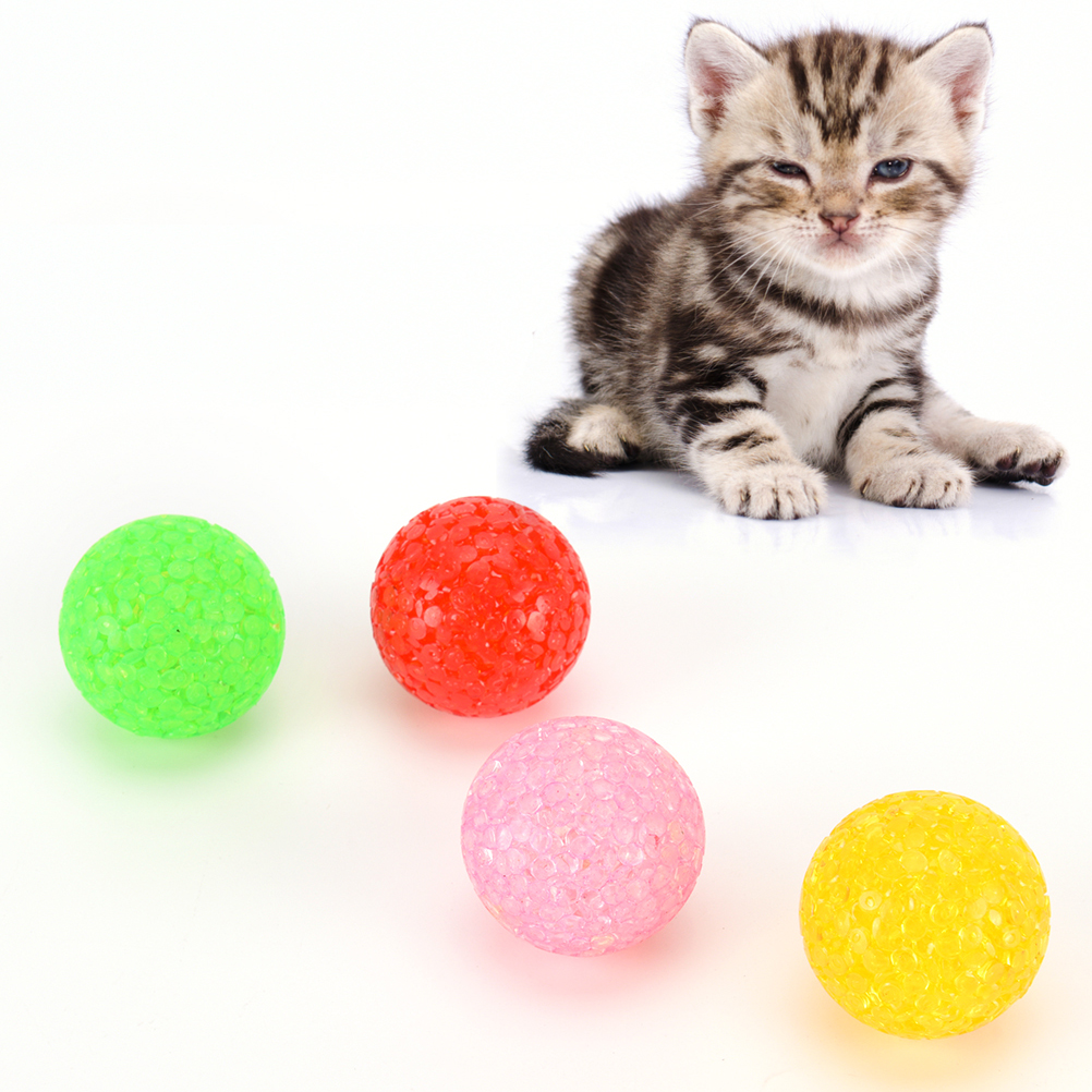 Kæledyr hund kat hvalp spille tygge gennemsigtige partikler kugle squeaky med lyd træning legetøj
