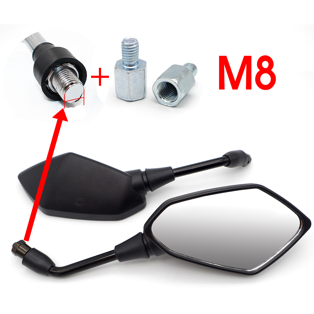 Rétroviseur de moto pour BMW f650gs s1000xr nine t, r1100s, pulsera r1200gs gs 1250 adventure r1200r, r850r, k1200lt, KTM 690: HSJ-004-M8