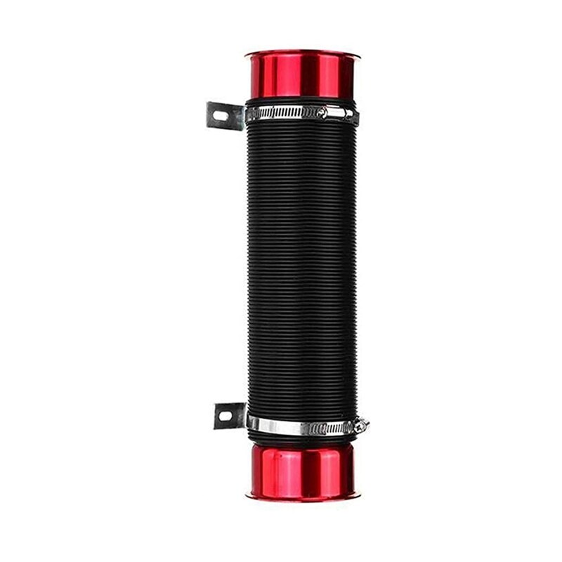 76mm 1M Car Air Filter Intake Cold Pipe Flexible Duct Feed Hose Kit with Tuyere Inlet Clamp Tube Hose Air Intake Pipe