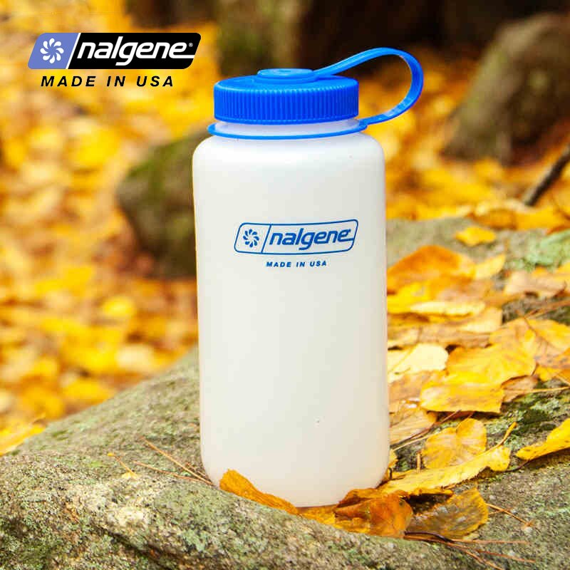 Nalgene draussen Sport Weithals-Wasserflasche, tragbar, auslaufsicher, Kunststoff-Trinkflasche, Reisen, Wandern, , Wasserbecher, 500/1000/1500 ml