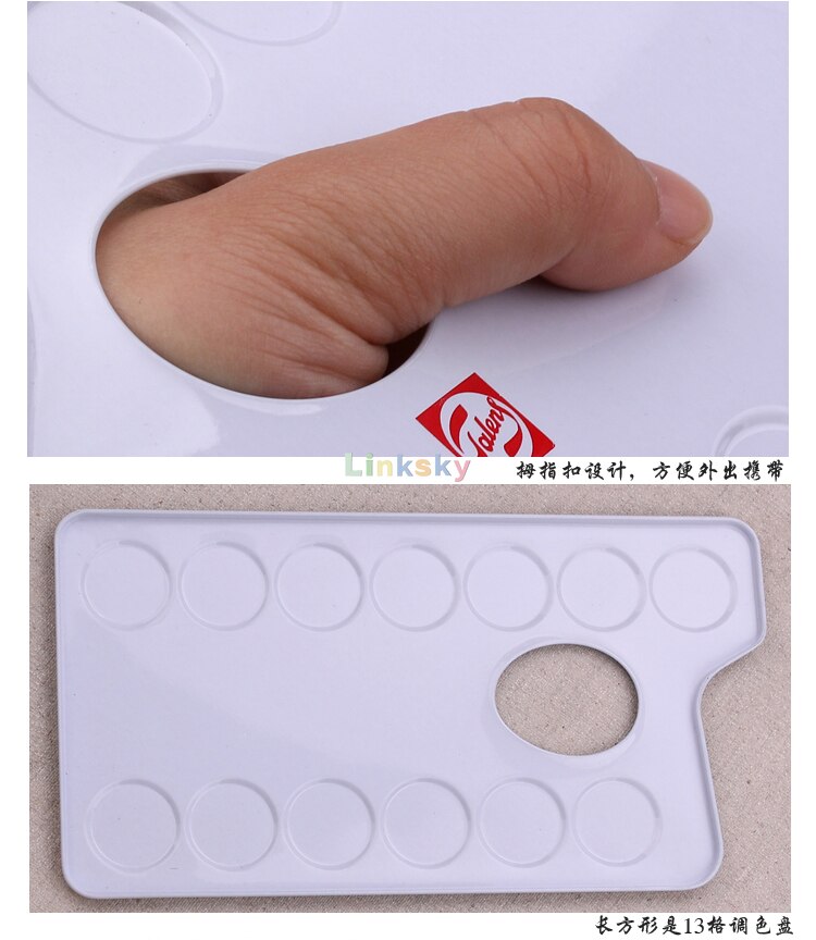 Talens Non-Stick Paint Metallic Palette ,Artist Paint Mixing Tray Palette, Square/Oval Shaped,Easy Clean Art Palette