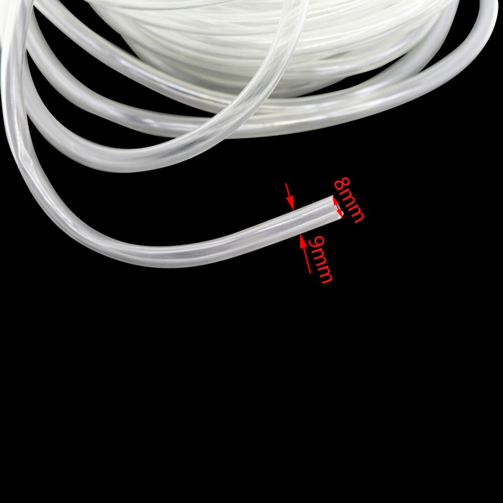 2m pvc 8/9mm letku autonpesu joustava läpinäkyvä letku putkisto kasteluputkiliitin kastelu viemäriputki