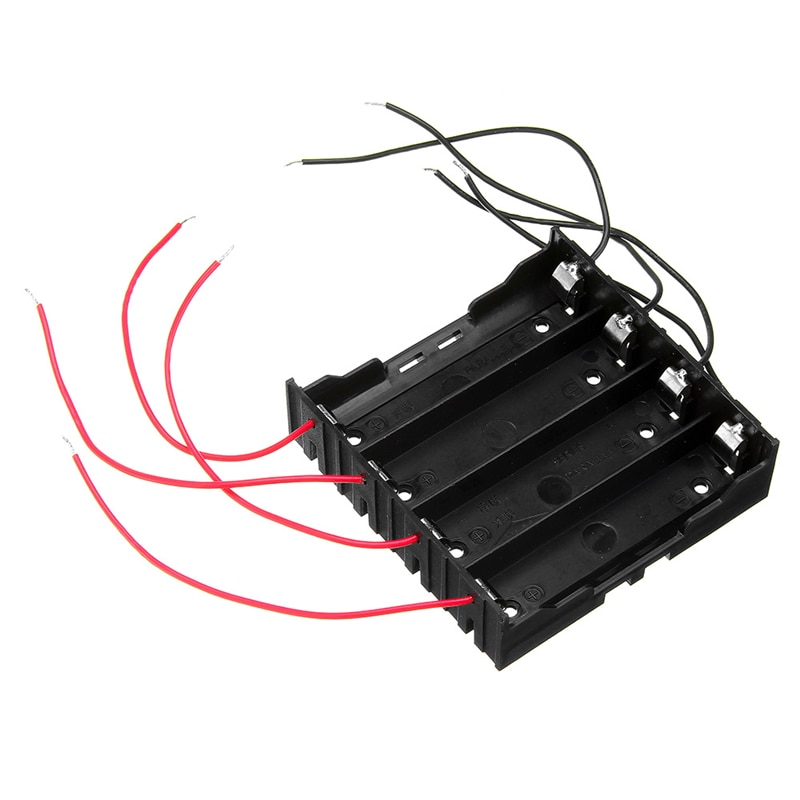 DIY 4 Slot 18650 Battery Holder With 8 Leads for Lamp Lighting Torch LED Accessories