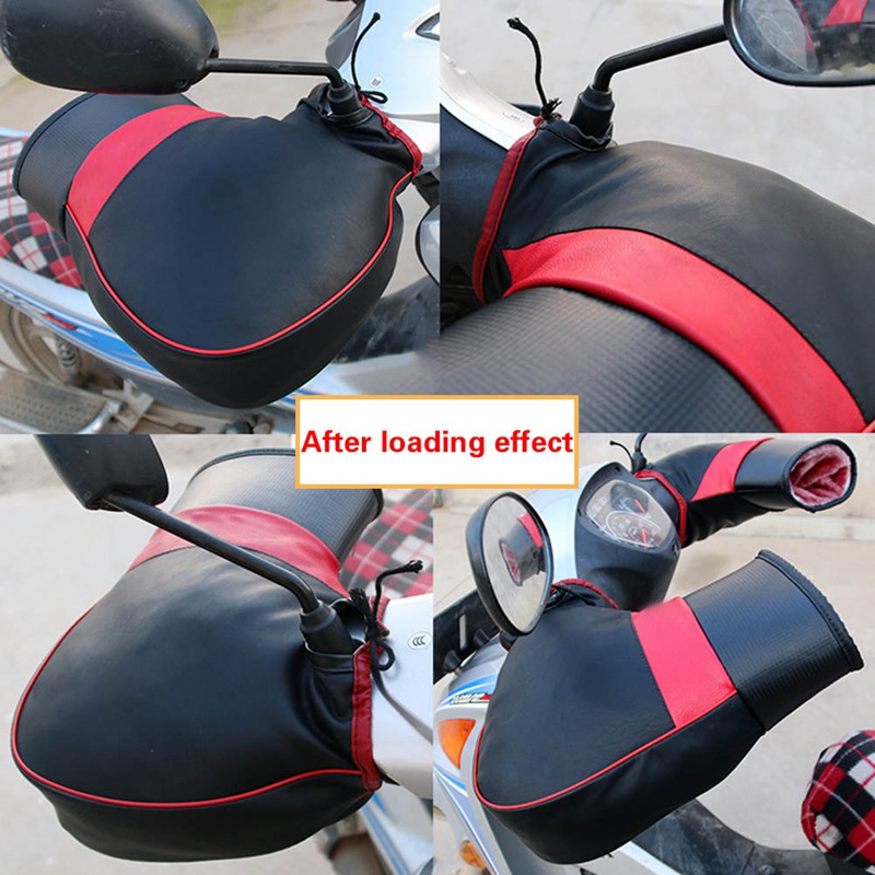 Motorfiets Scooter Quad Bike Stuur Hand Fur Moffen Handschoenen Wanten Winter Warmer