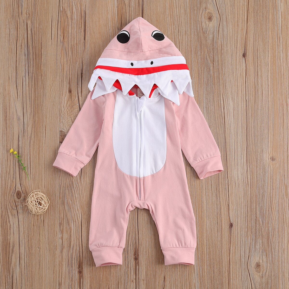 Focusnorm 0-24M Mooie Peuter Baby Meisjes Jongens Rompertjes 4 Kleuren Cartoon Print Lange Mouwen Hooded Jumpsuits